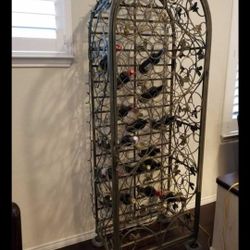 Cast Iron Wine Rack With Door and latch