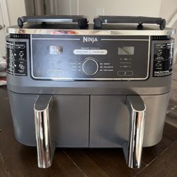 Ninja Foodi 8 qt 2-Basket Air Fryer, Black - DualZone Technology, Smart Finish