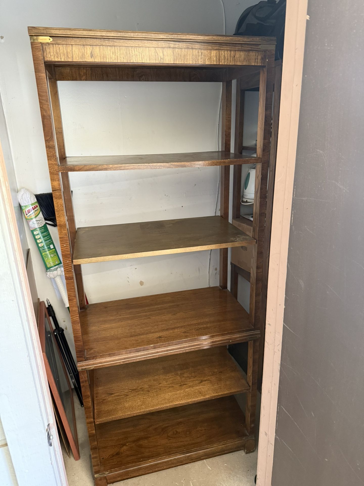 Solid Wood 5-Tier Bookshelf / Storage Shelf