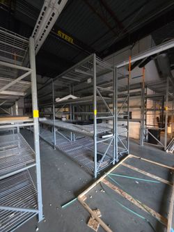 Racks and metal shelves