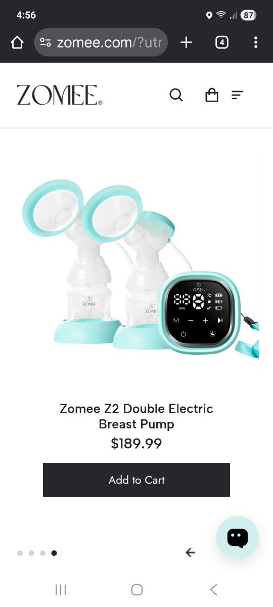 Zomee

Z2
 Double
Electric
Breast
Pump $75 Obo