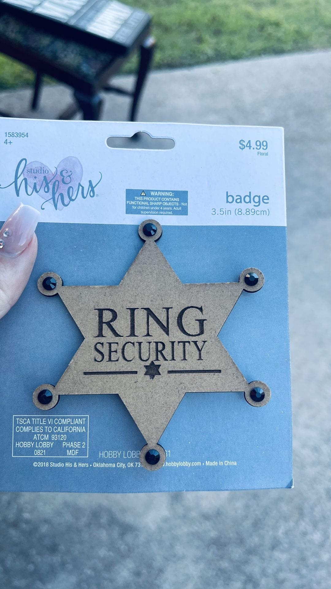Ring security Badge