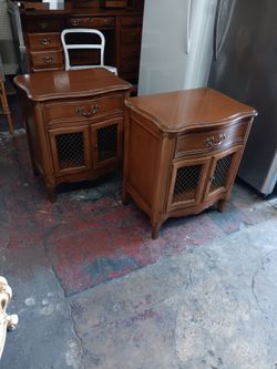Morganton french style nightstand pair