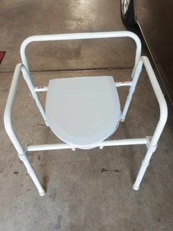 Toilet Folding Steel Bedside Commode It's New And Good Condition 