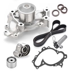 Engine Timing Belt Kit with Water Pump TKT-024 Compatible with 1 Toyota Camry Avalon Sienna Solara, Lexus ES300 RX300 3.0L V6 1MZFE DOHC 24V
