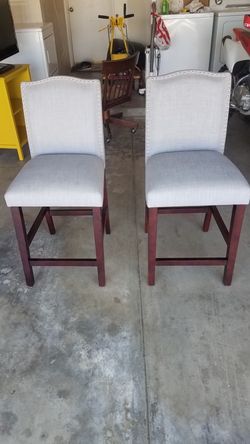 Grey Counter height Barstools