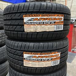 New Set Of (4) 245/40R18 Arroyo Grand Sport A/S All Season Tires For Sale 