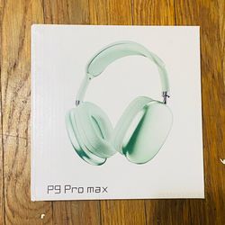 Green P9 Pro Max Wireless Headphones — Bluetooth Deep Bass