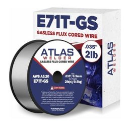 Gasless Mild Steel MIG Welding Wire, Flux Core Welding Wire, E71T-GS .035" 2LB