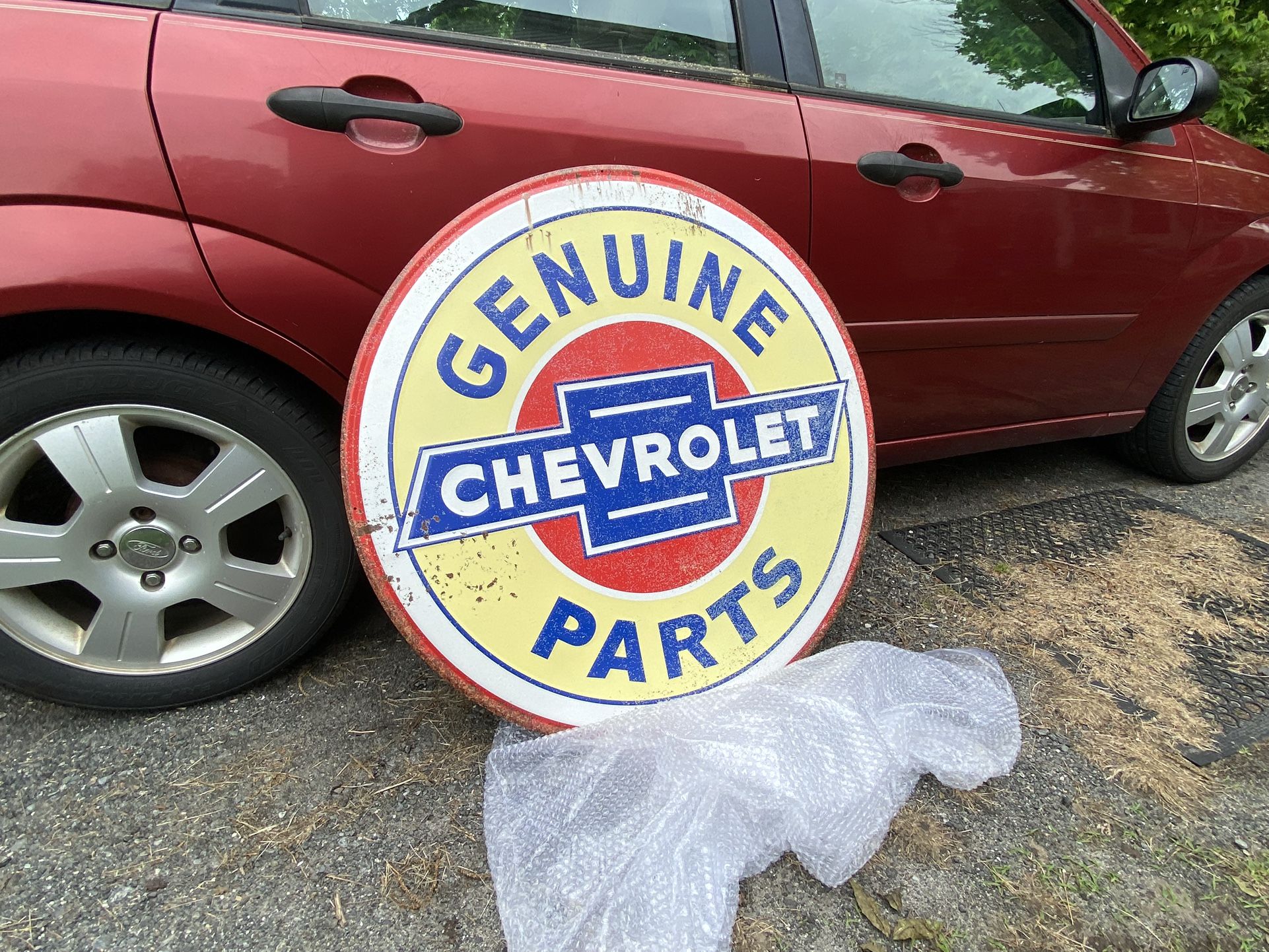 Large 36” Chevrolet Genuine Parts metal sign Brand New and authentic genuine Chevrolet sign Driveway pick up in kerner off of union cross road nea