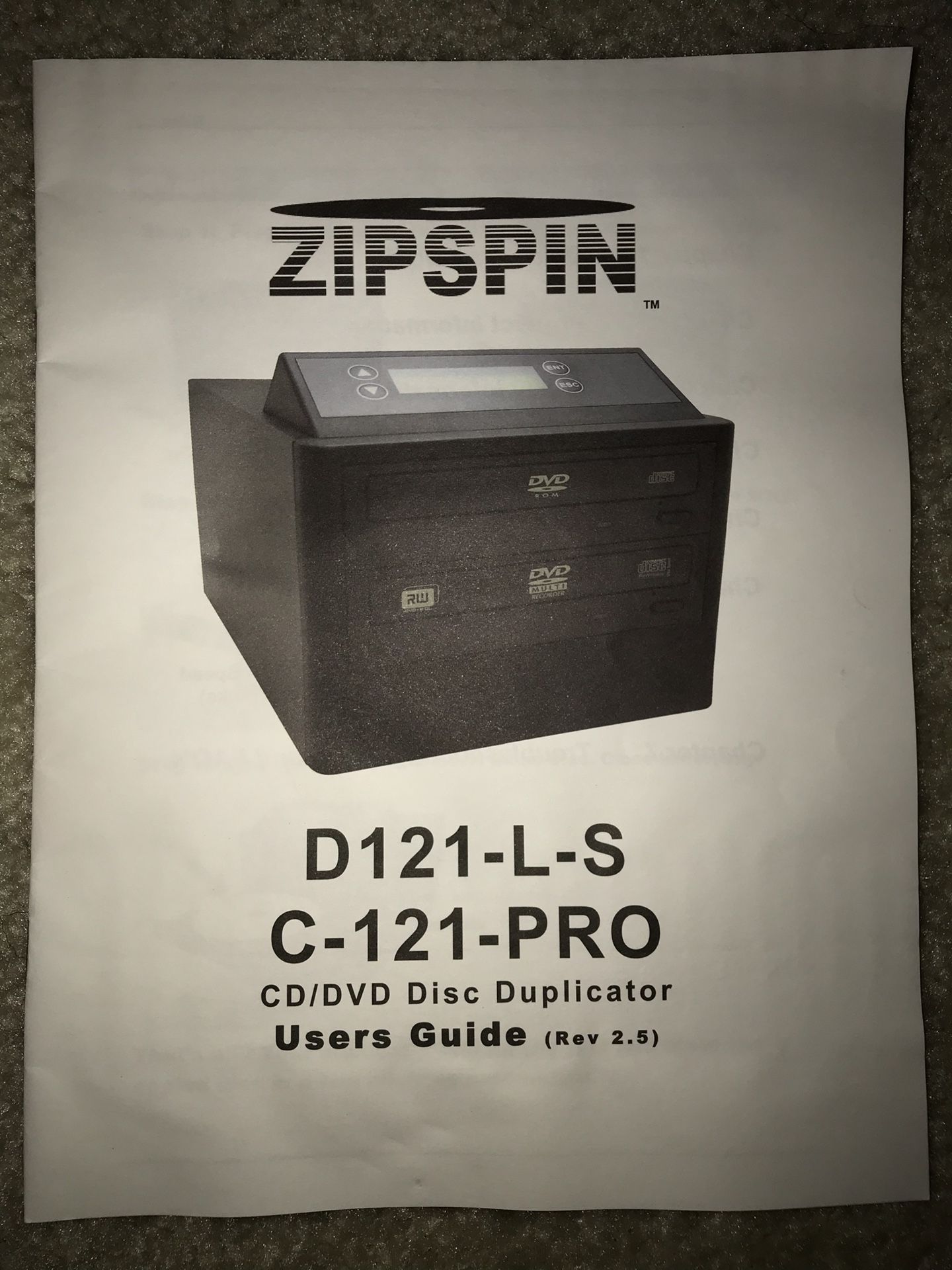ZipSpin DVD/CD Duplicator Copier Burner - C-121-PRO "NEW"