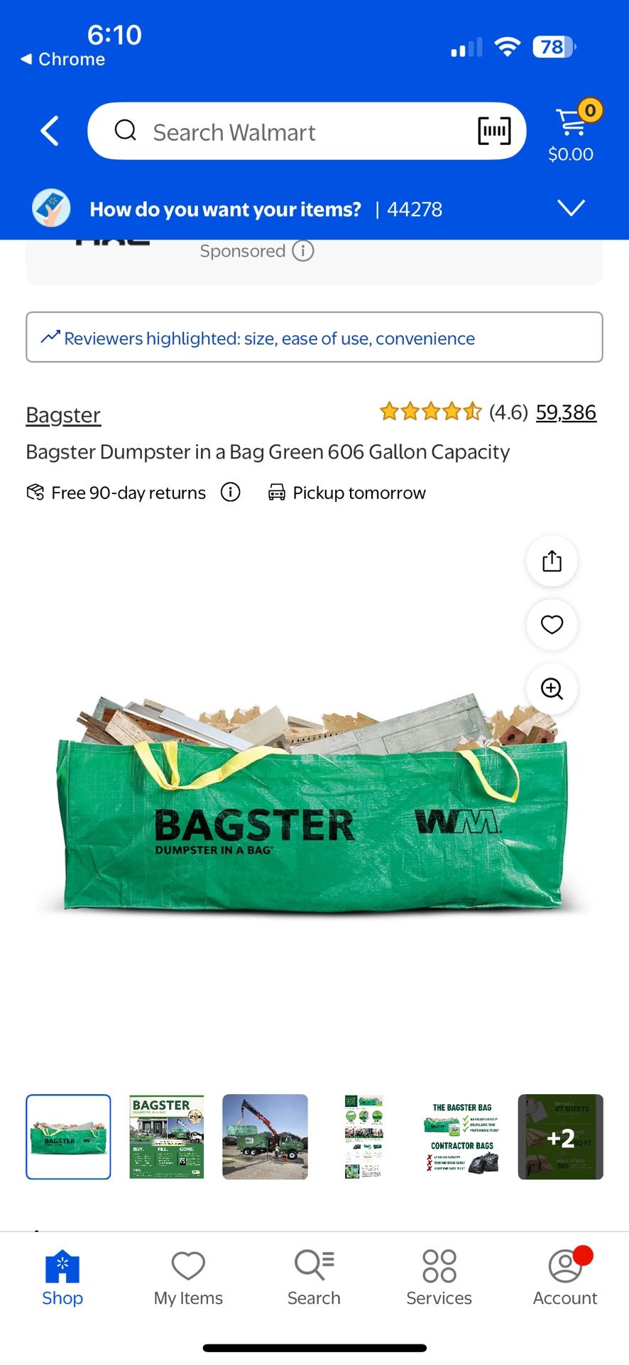 Bagster Dumpster In A Bag