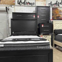 Black Bedroom Set, Queen Bed, Bedroom Furniture