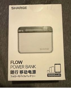 SHARGE Flow Power Bank (20W, 10K) 2 Ports USB-C × 1, USB-A × 1 / White