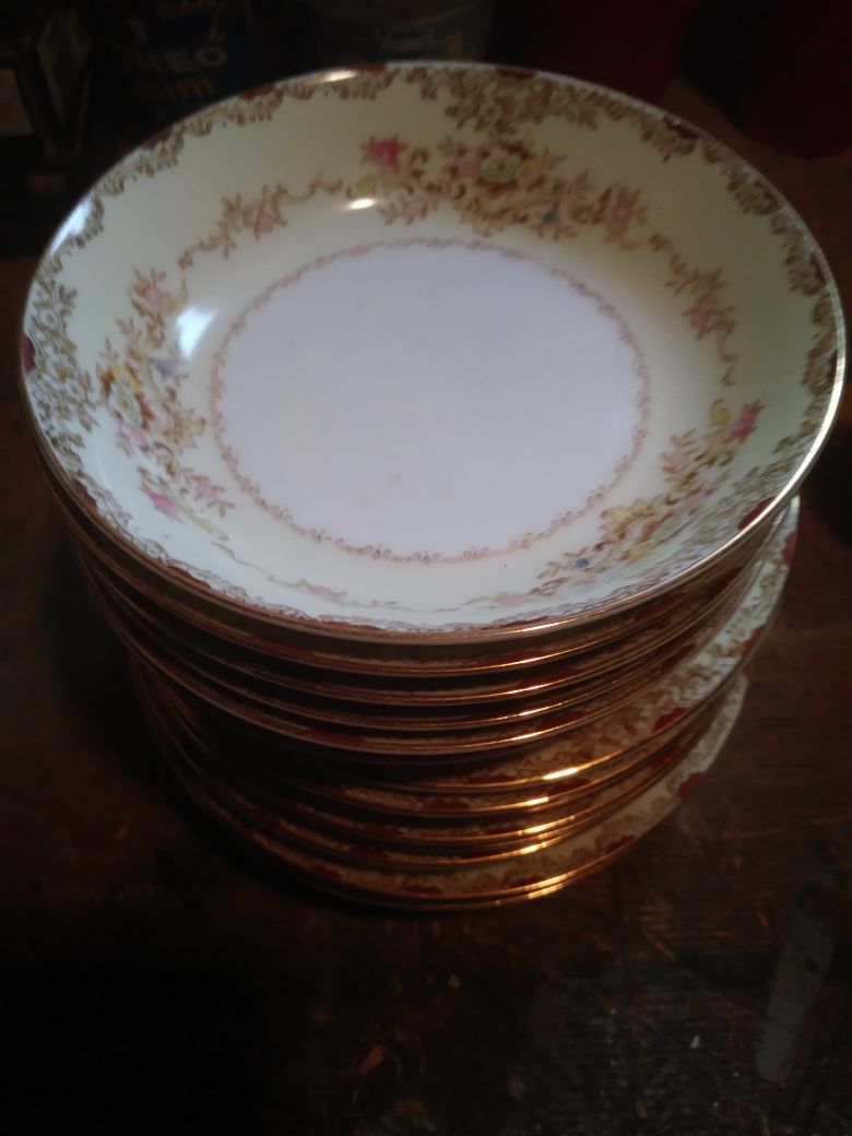 Hand painted china 18 pieces
