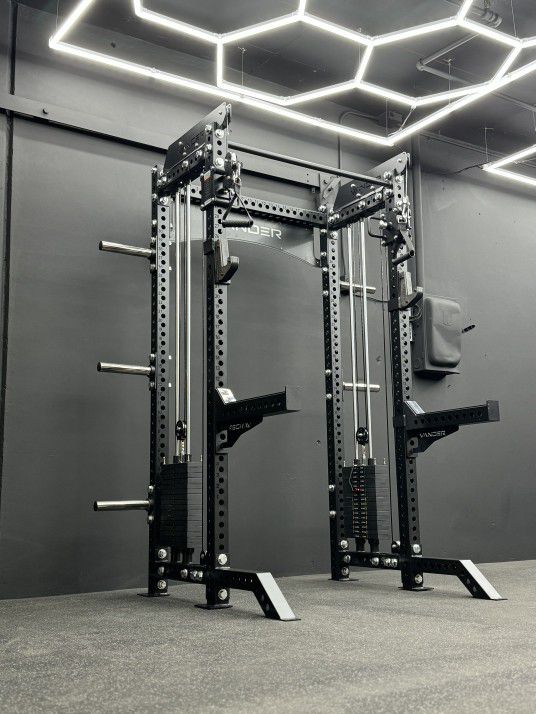 SQUAT RACK COMMERCIAL GYM CABLE CROSSOVER - FREE DELIVERY 