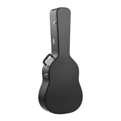 852# Acoustic Guitar Hard Case, 43.31 in Gourd-Shaped Guitar Hard Case, With Lock Latch Key Handle, PVC Padding Soft Lining Water-Resistant Hard Shell