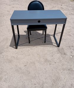 Desk Table With 2 Cubbies & A Chair
