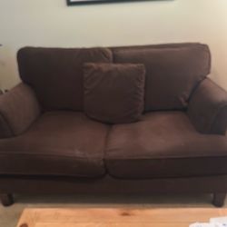 Plush Chocolate Brown Sofa/Love Seat