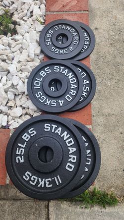 Major fitness 25lb, 10lb, 5lb olympic weights