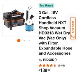 Battery shop vac