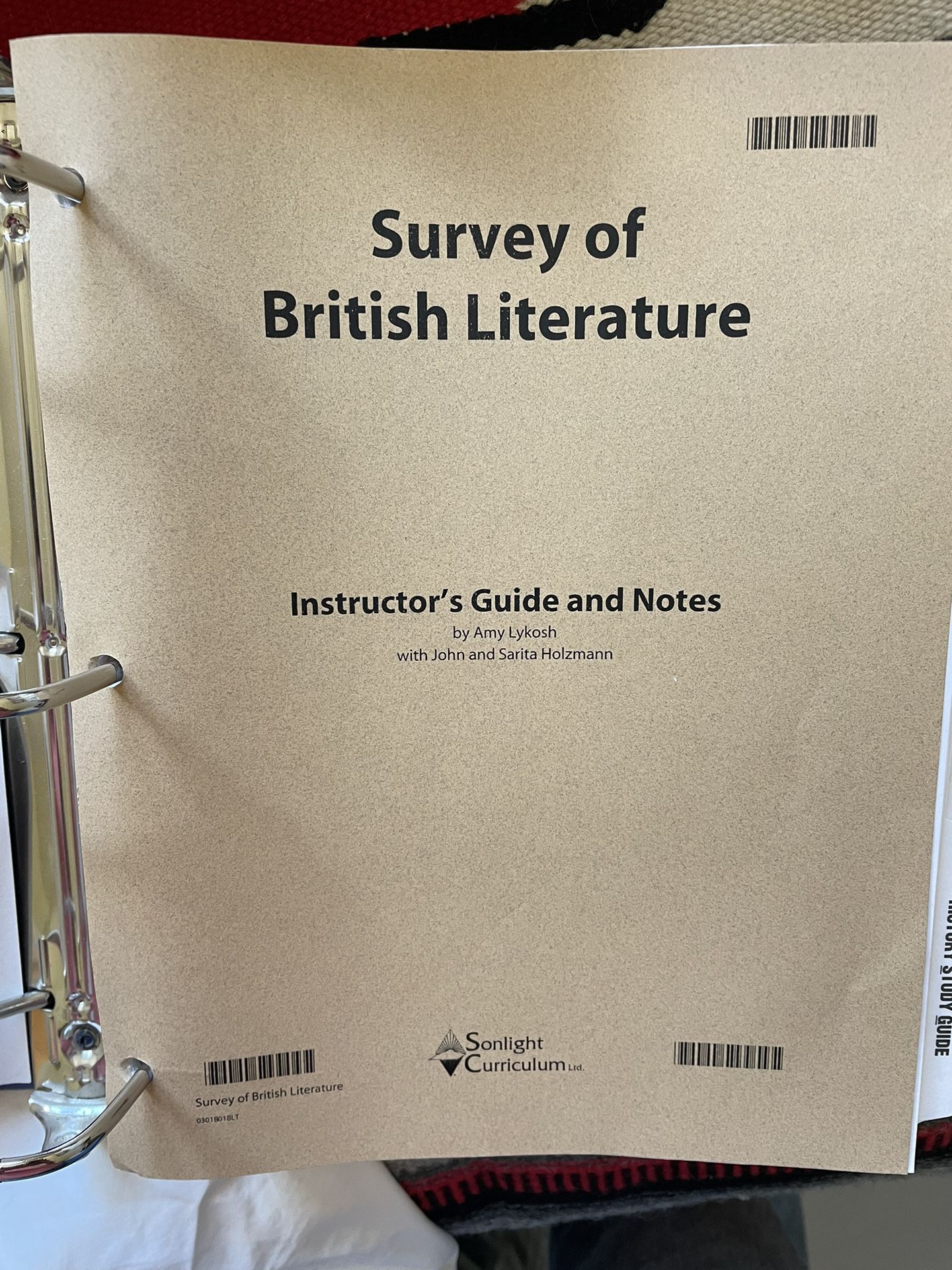 Sonlight Survey Of British Literature 