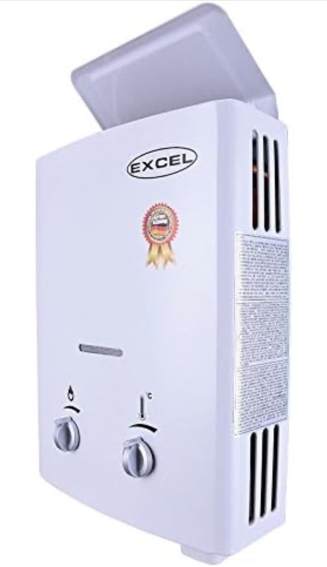 EXCEL TANKLESS GAS WATER HEATER Vent Free (LOW WATER PRESSURE STARTUP) 1.6 GPM PROPANE LPG with 12v pump