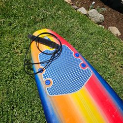 SUMMER IS COMING!  8ft Wavestorm Foam Surfboard With Leash, Good Condition