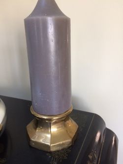 Large brass candle holder