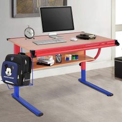 Adjustable Wooden Drafting Table Workstation Drawing Desk