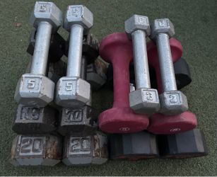 Hexagon Dumbbell Weight set 122lbs