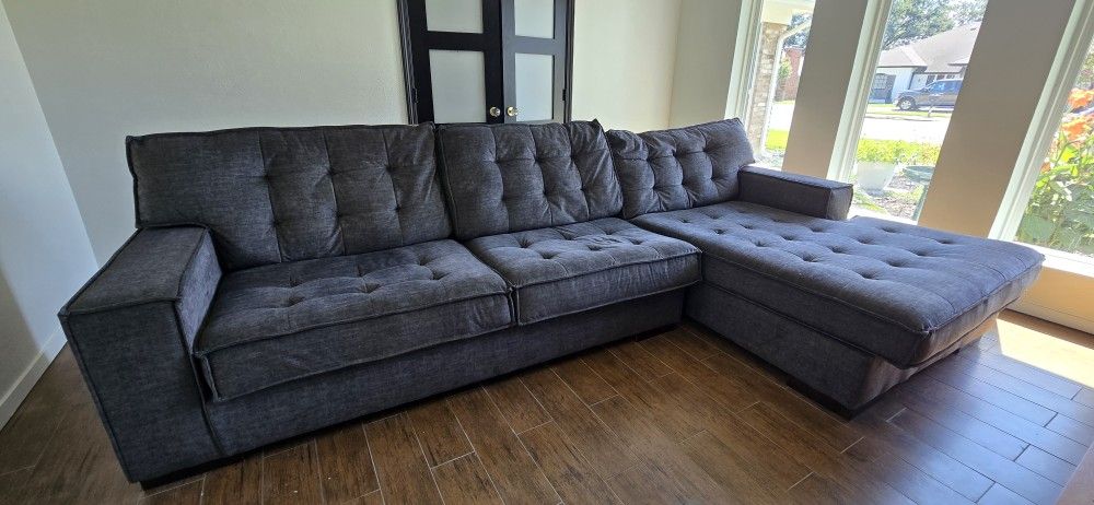 Sofa Gray Velour