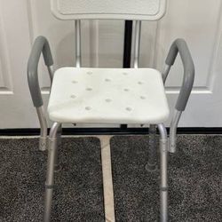 Portable Shower Chair with Back and Handles