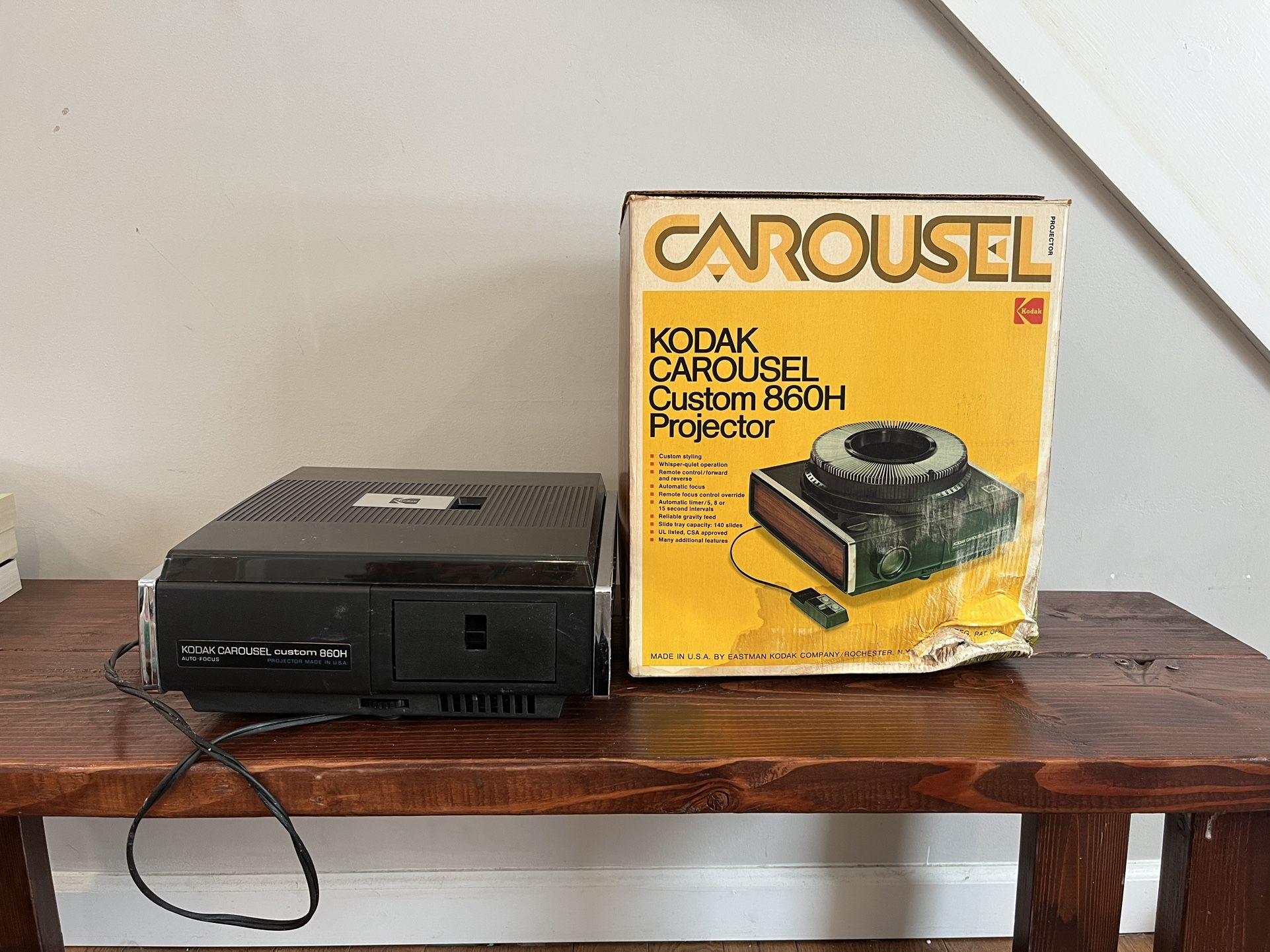 Kodak 760H Carousel Slide Projector Powers On Sold As Is For Parts/Repair