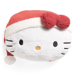 Hello Kitty Head Pillow  With Christmas Hat 18 In