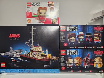 JAWS Soccer STRANGER THINGS Brick Headz Lot LEGO Limited Edition EXCLUSIVE