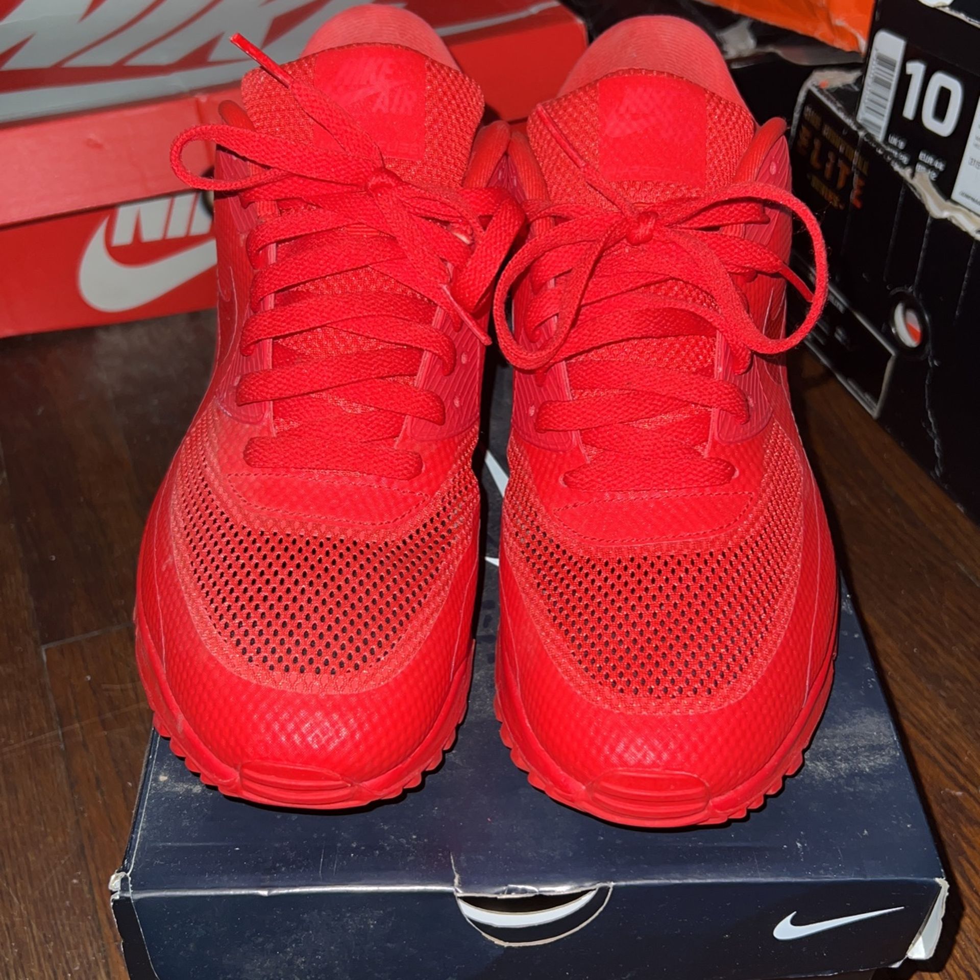 Nike Footwear All Red Air Max Hyperfuse Nike Air Max 90 Hyperfuse