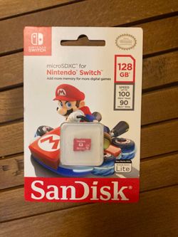 128gb Microsdxc Memory For Nintendo Switch W/Mario!