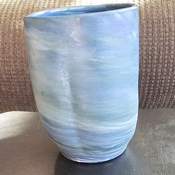 Blue Pottery planter, Signed studio pottery