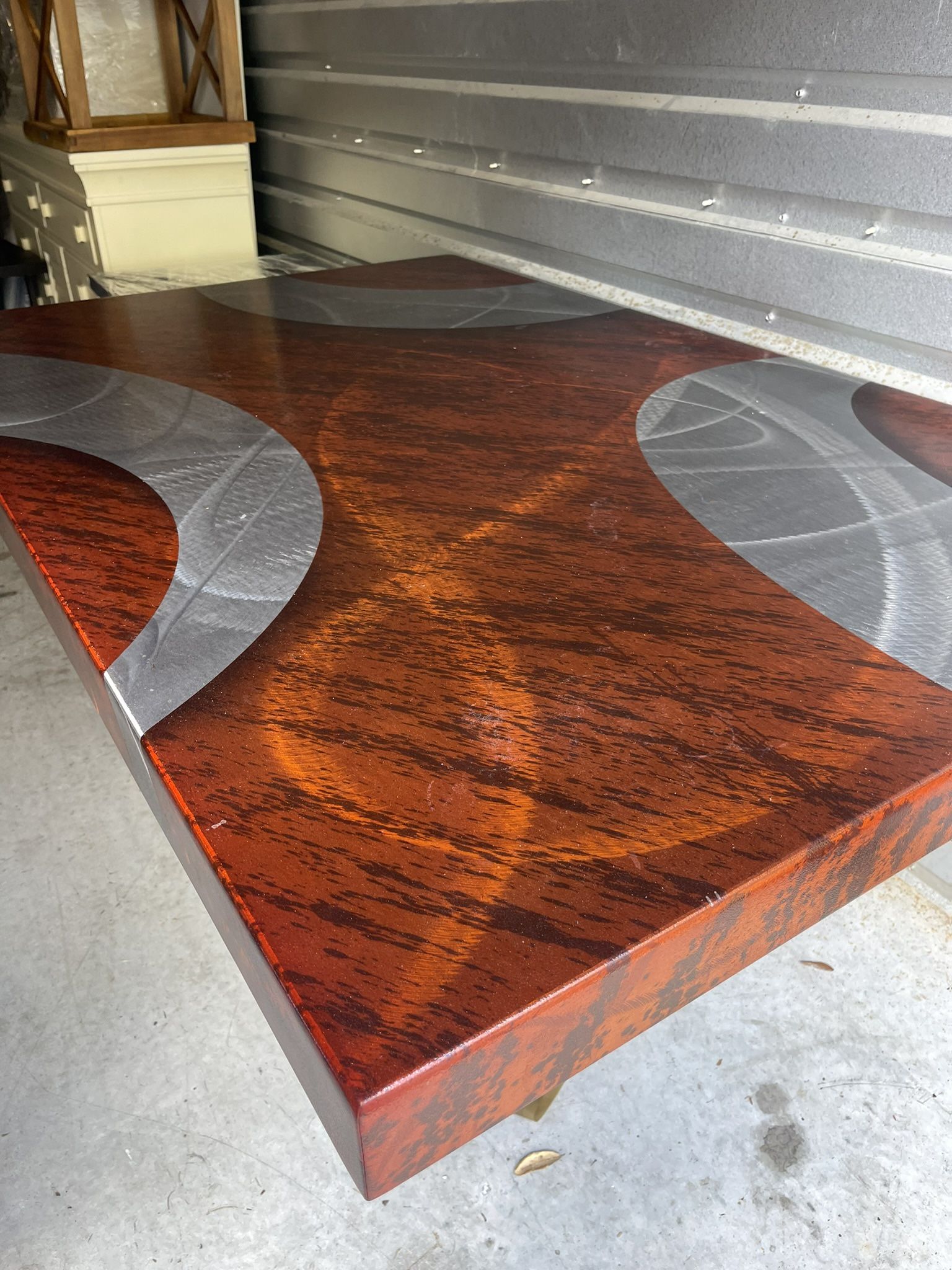 Custom Stainless Steal Table W/ Johnston Casuals Genesis Dining Chairs - Originally $15,000.    Asking $1450