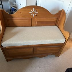 Bench Storage Seat with Cushion