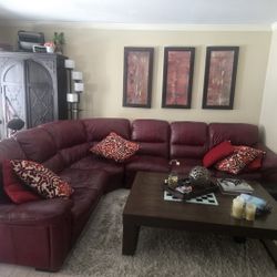 Real Leather Sectional