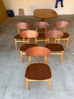 Set of 6 Model 308 Teak and Beech Dining Chairs designed by Jens Hjorth(Ronnow Furniture)