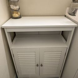 Wood Storage Cabinet W/ Double Shutter Doors