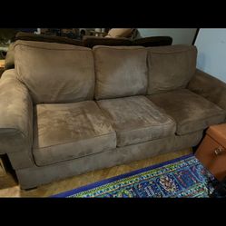 Brown Microfiber Couch 