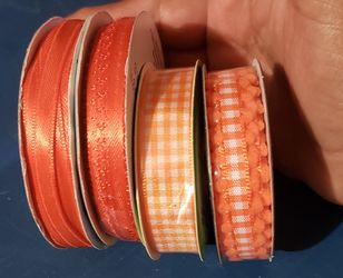 4 New Orange Ribbons