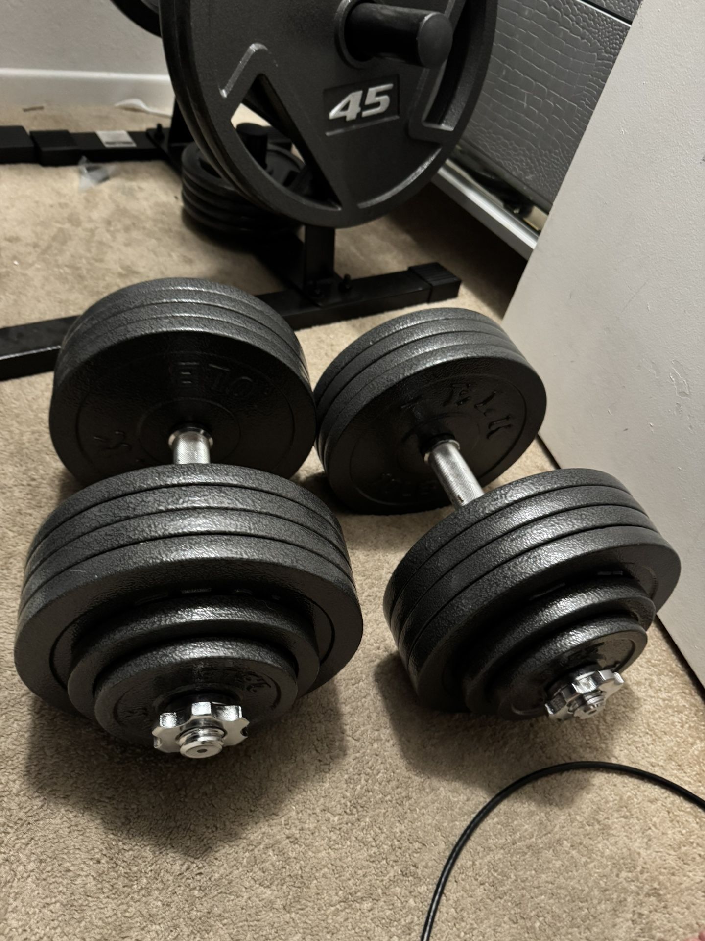 200 lb dumbbell pair