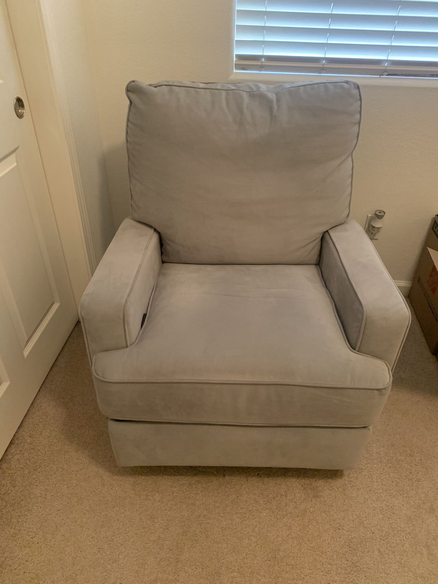 Grey Recliner Swivel Chair 