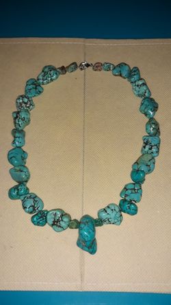 Turquoise nugget necklace