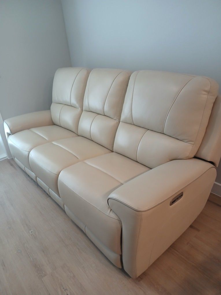 Leather Electric Reclining Sofa